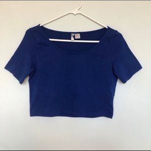 Blue crop top